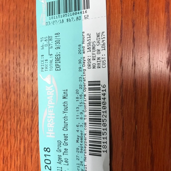 Hersheypark All Age Group ticket. Valid till 9/30 - Picture 4 of 4